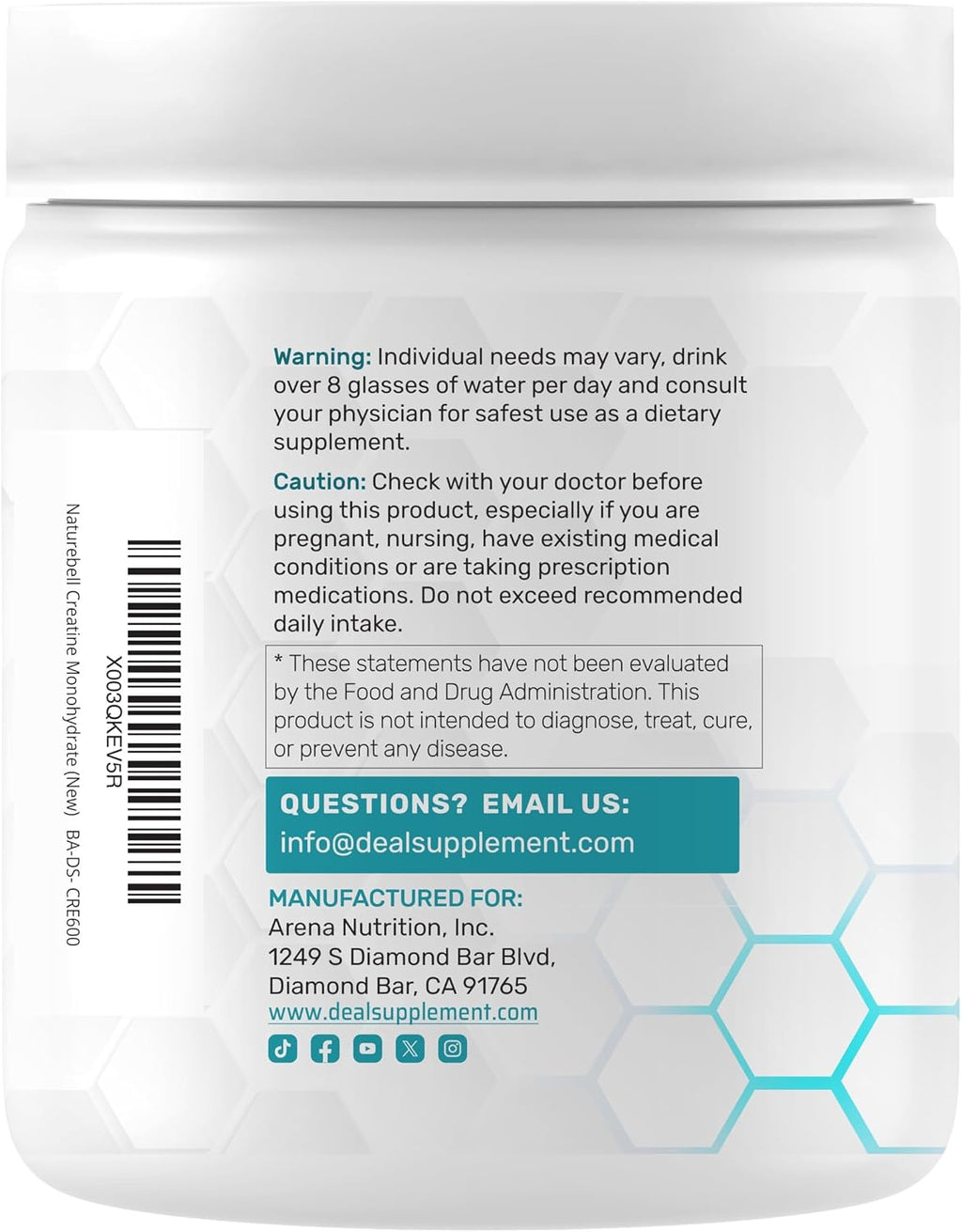 Micronized Creatine Monohydrate, 120 Servings, 5g Per Serving (600g/1.3lb) | Fast Absorbing & Unflavored | Supports Strength, Power & High-Intensity Training* | Vegan, Keto, Non-GMO