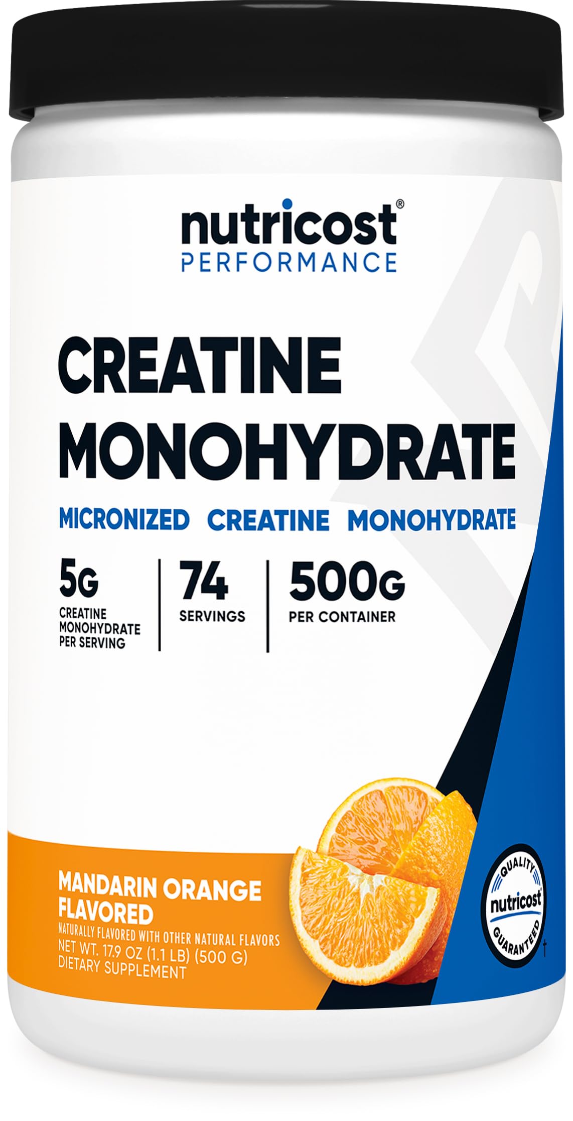 Nutricost Creatine Monohydrate Micronized Powder 500G, 100 Servings | 5000mg Per Serving (5g), 17.9 Oz