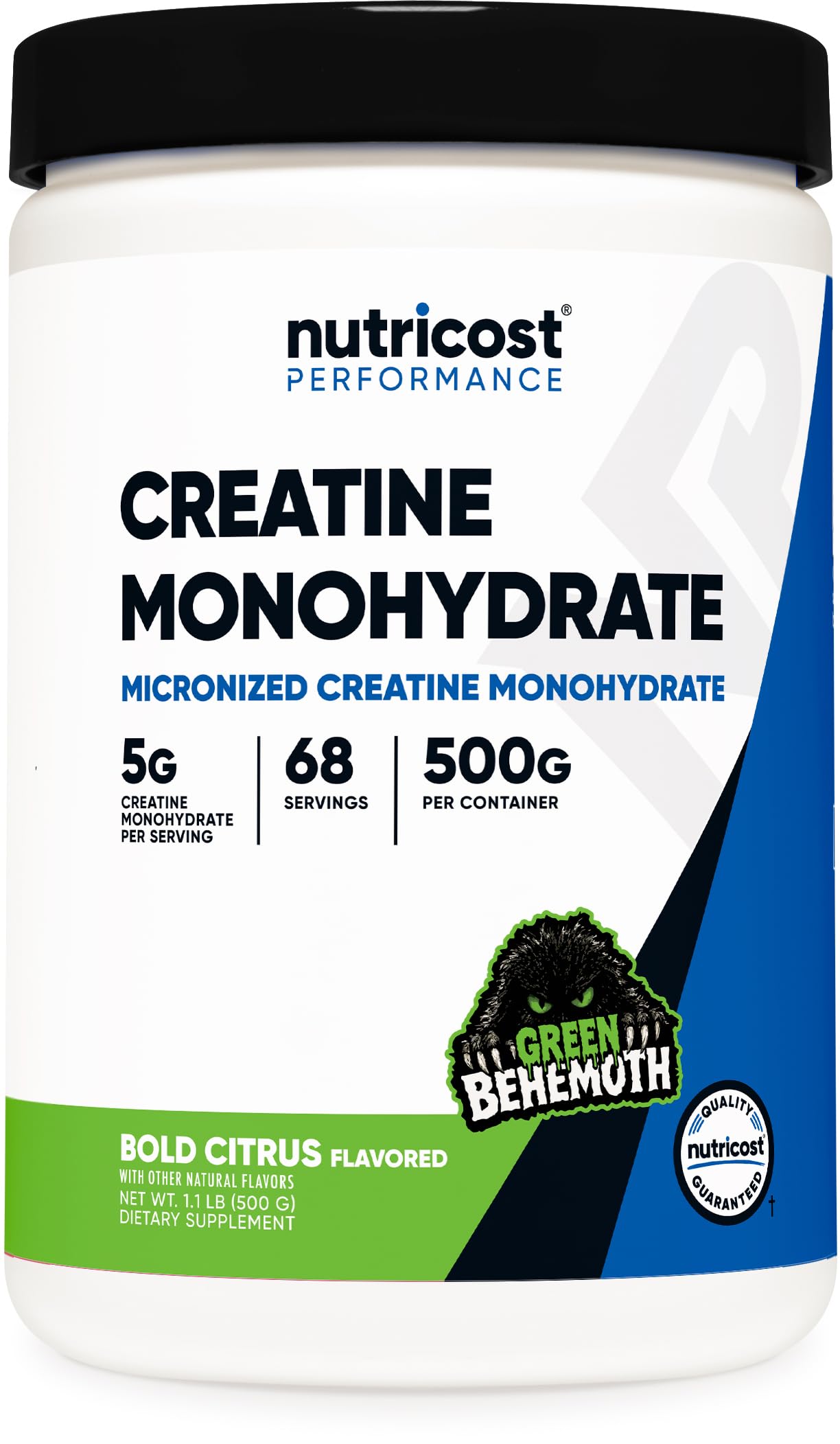 Nutricost Creatine Monohydrate Micronized Powder 500G, 100 Servings | 5000mg Per Serving (5g), 17.9 Oz
