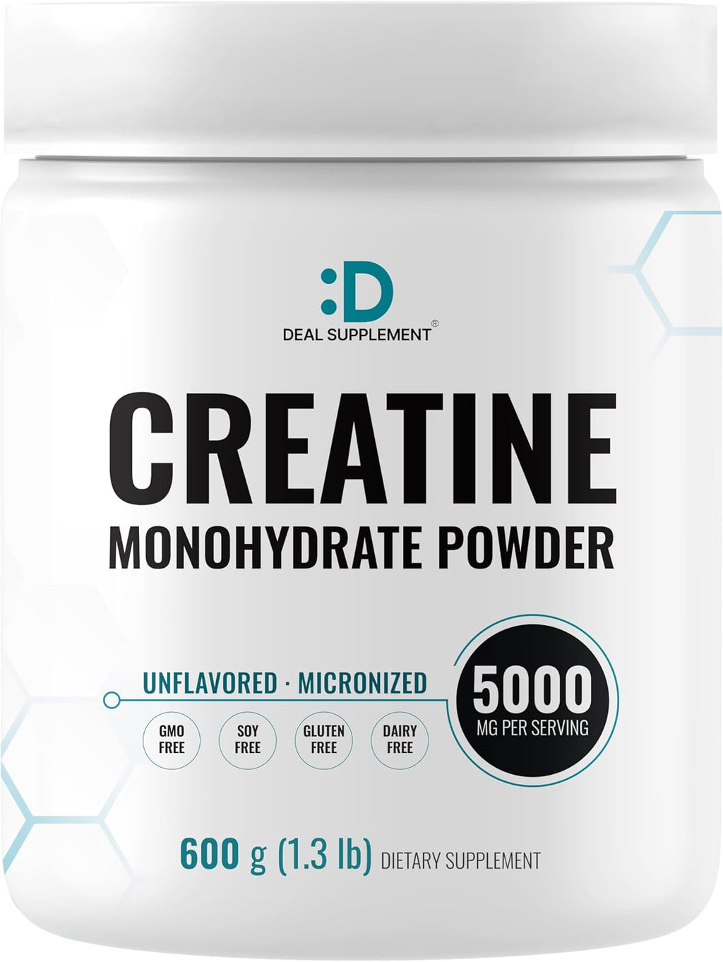 Micronized Creatine Monohydrate, 120 Servings, 5g Per Serving (600g/1.3lb) | Fast Absorbing & Unflavored | Supports Strength, Power & High-Intensity Training* | Vegan, Keto, Non-GMO