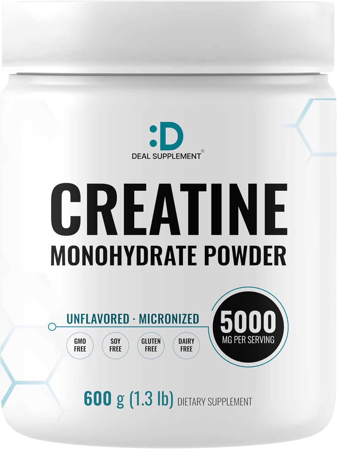 Micronized Creatine Monohydrate, 120 Servings, 5g Per Serving (600g/1.3lb) | Fast Absorbing & Unflavored | Supports Strength, Power & High-Intensity Training* | Vegan, Keto, Non-GMO